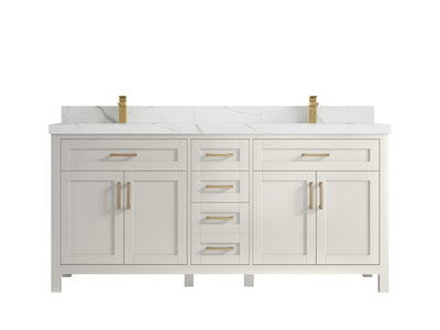 Cambridge 72 in. W x 22 in. D Double Sink Bathroom Vanity - Willow Bath and Vanity
