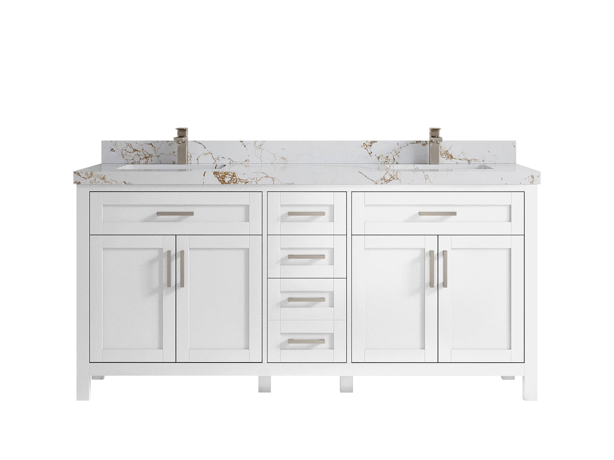 Cambridge 72 in. W x 22 in. D Double Sink Bathroom Vanity - Willow Bath and Vanity