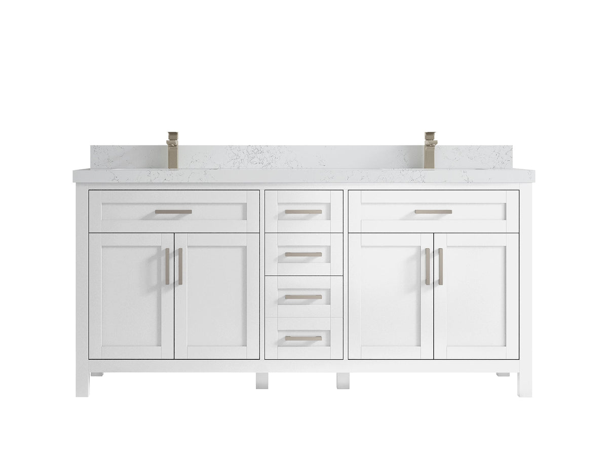 Cambridge 72 in. W x 22 in. D Double Sink Bathroom Vanity - Willow Bath and Vanity