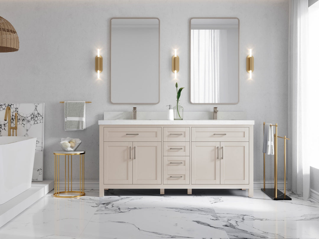 Cambridge 72 in. W x 22 in. D Double Sink Bathroom Vanity - Willow Bath and Vanity