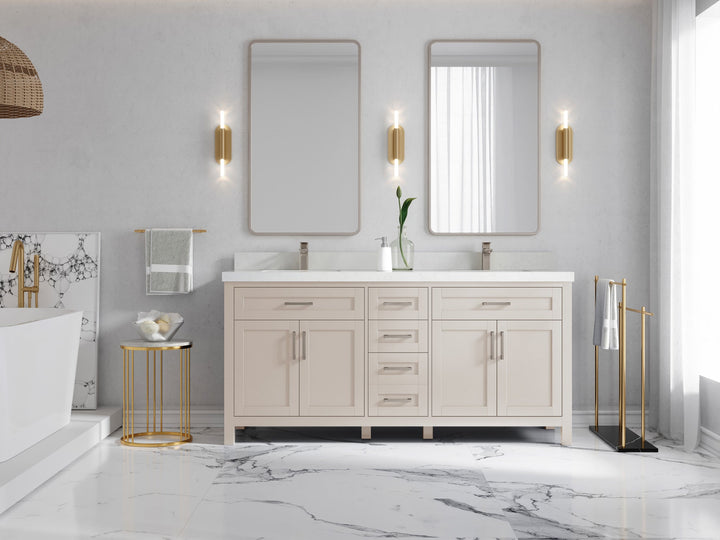 Cambridge 72 in. W x 22 in. D Double Sink Bathroom Vanity - photo 4