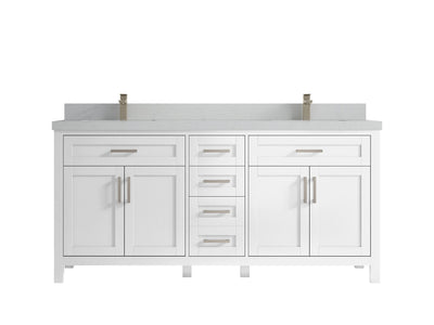 Cambridge 72 in. W x 22 in. D Double Sink Bathroom Vanity - Willow Bath and Vanity