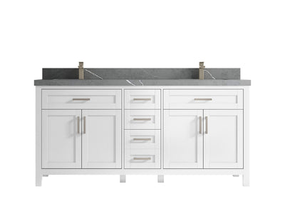 Cambridge 72 in. W x 22 in. D Double Sink Bathroom Vanity - Willow Bath and Vanity