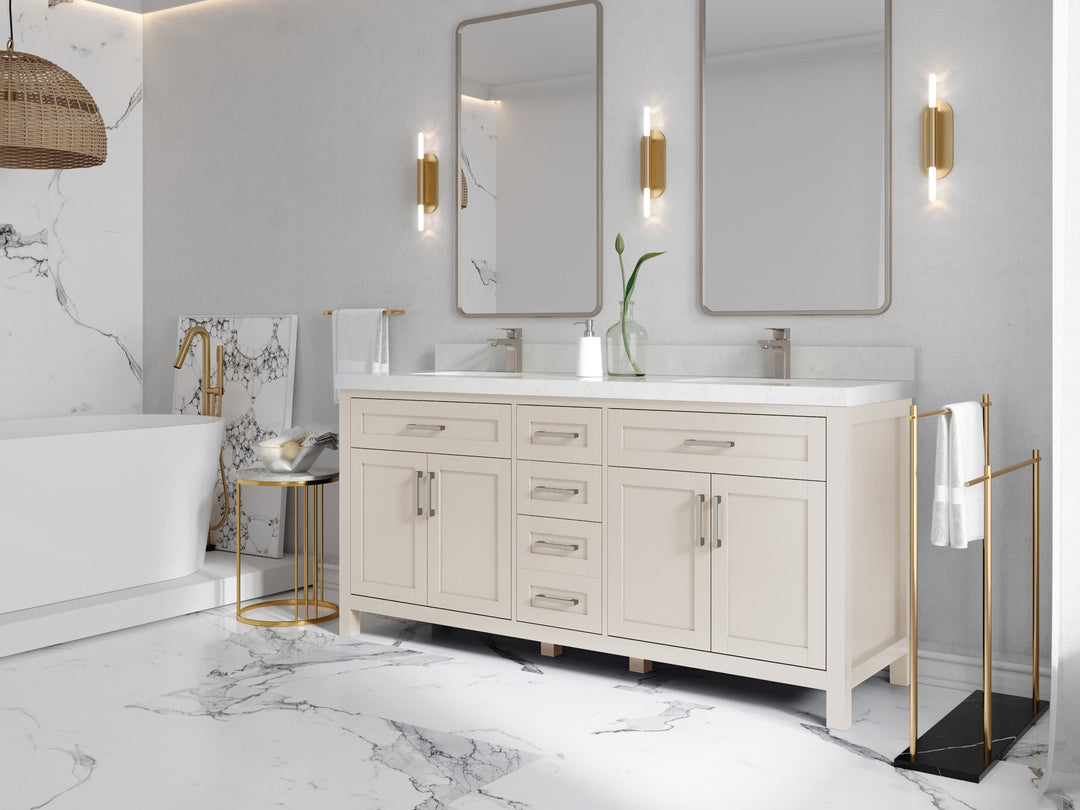 Cambridge 72 in. W x 22 in. D Double Sink Bathroom Vanity - Willow Bath and Vanity