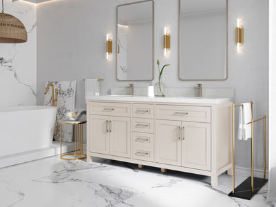 Cambridge 72 in. W x 22 in. D Double Sink Bathroom Vanity - Willow Bath and Vanity