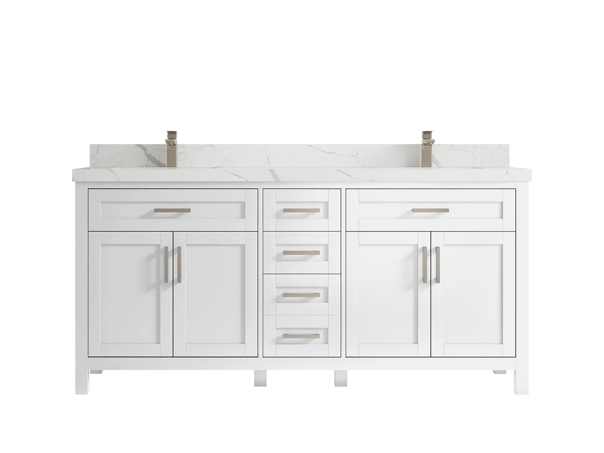 Cambridge 72 in. W x 22 in. D Double Sink Bathroom Vanity - Willow Bath and Vanity