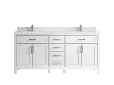 Cambridge 72 in. W x 22 in. D Double Sink Bathroom Vanity - Willow Bath and Vanity