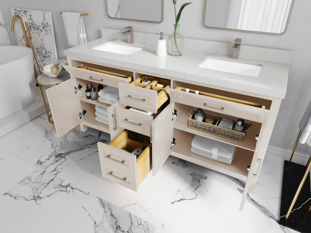 Cambridge 72 in. W x 22 in. D Double Sink Bathroom Vanity - Willow Bath and Vanity