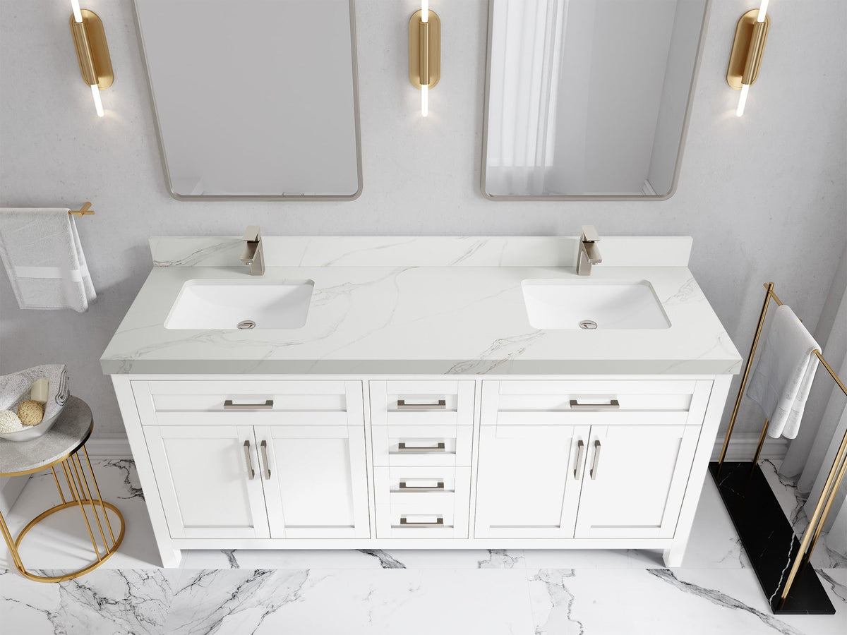 Cambridge 72 in. W x 22 in. D Double Sink Bathroom Vanity - Willow Bath and Vanity