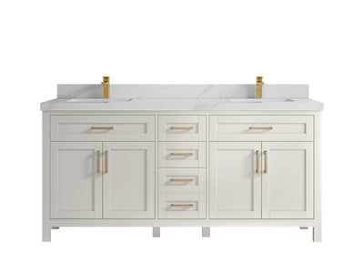 Cambridge 72 in. W x 22 in. D Double Sink Bathroom Vanity - Willow Bath and Vanity