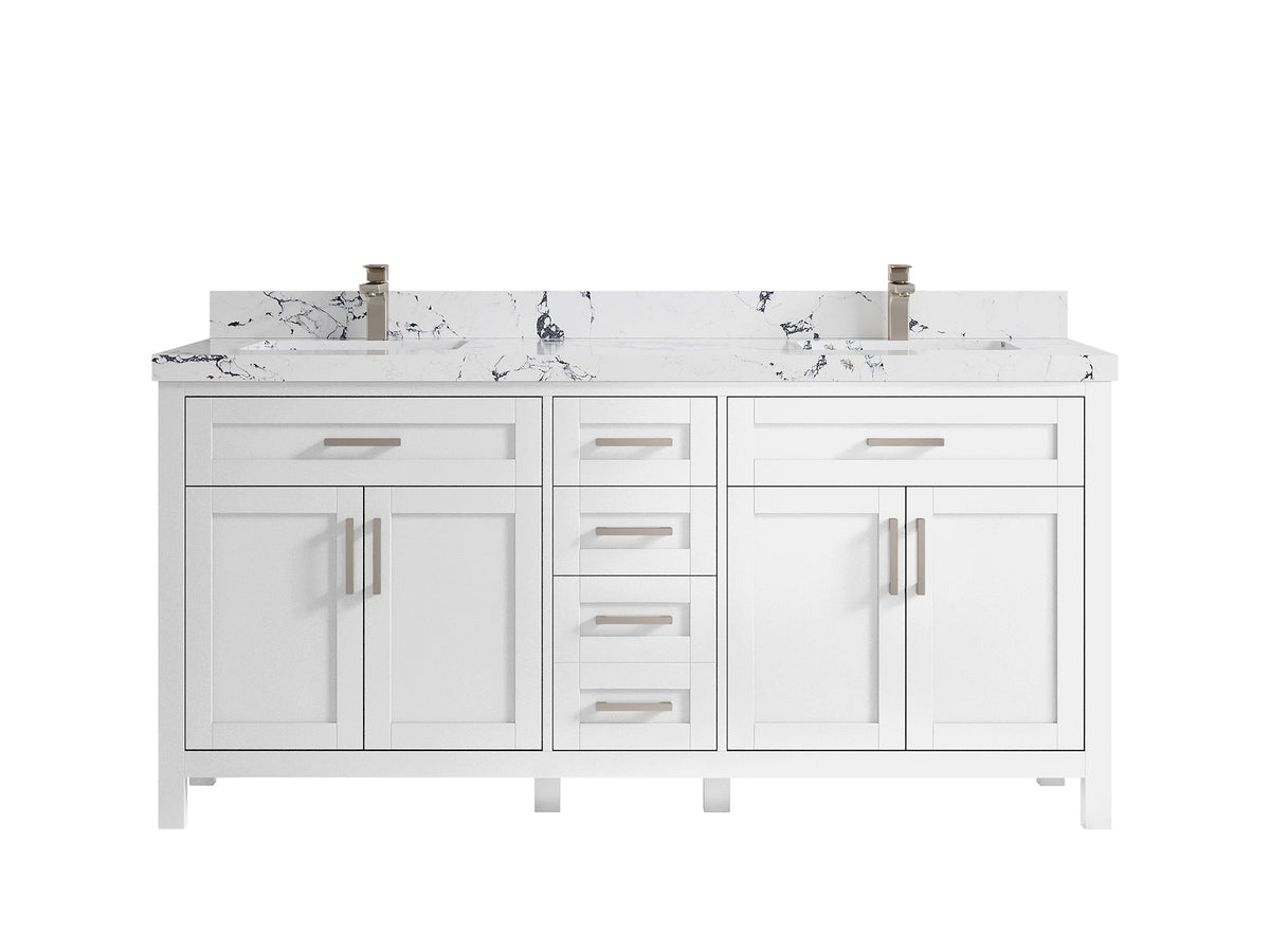 Cambridge 72 in. W x 22 in. D Double Sink Bathroom Vanity - Willow Bath and Vanity