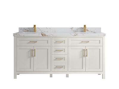 Cambridge 72 in. W x 22 in. D Double Sink Bathroom Vanity - Willow Bath and Vanity