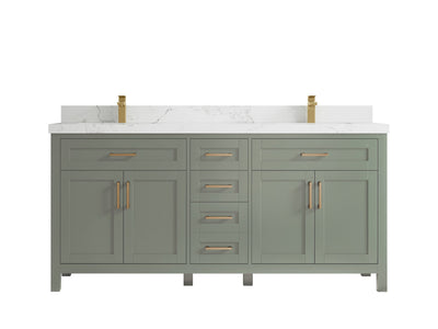 Cambridge 72 in. W x 22 in. D Double Sink Bathroom Vanity - Willow Bath and Vanity