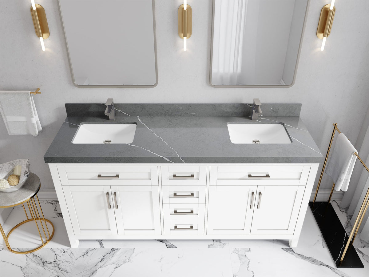 Cambridge 72 in. W x 22 in. D Double Sink Bathroom Vanity - Willow Bath and Vanity