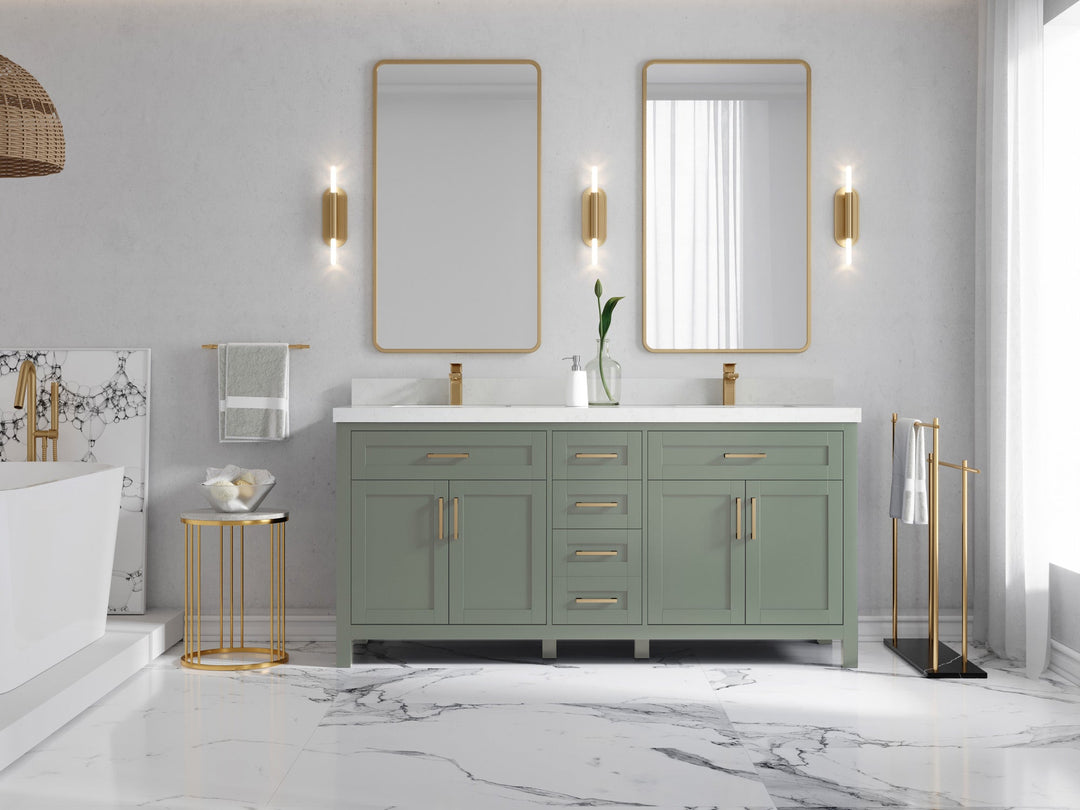 Cambridge 72 in. W x 22 in. D Double Sink Bathroom Vanity - Willow Bath and Vanity