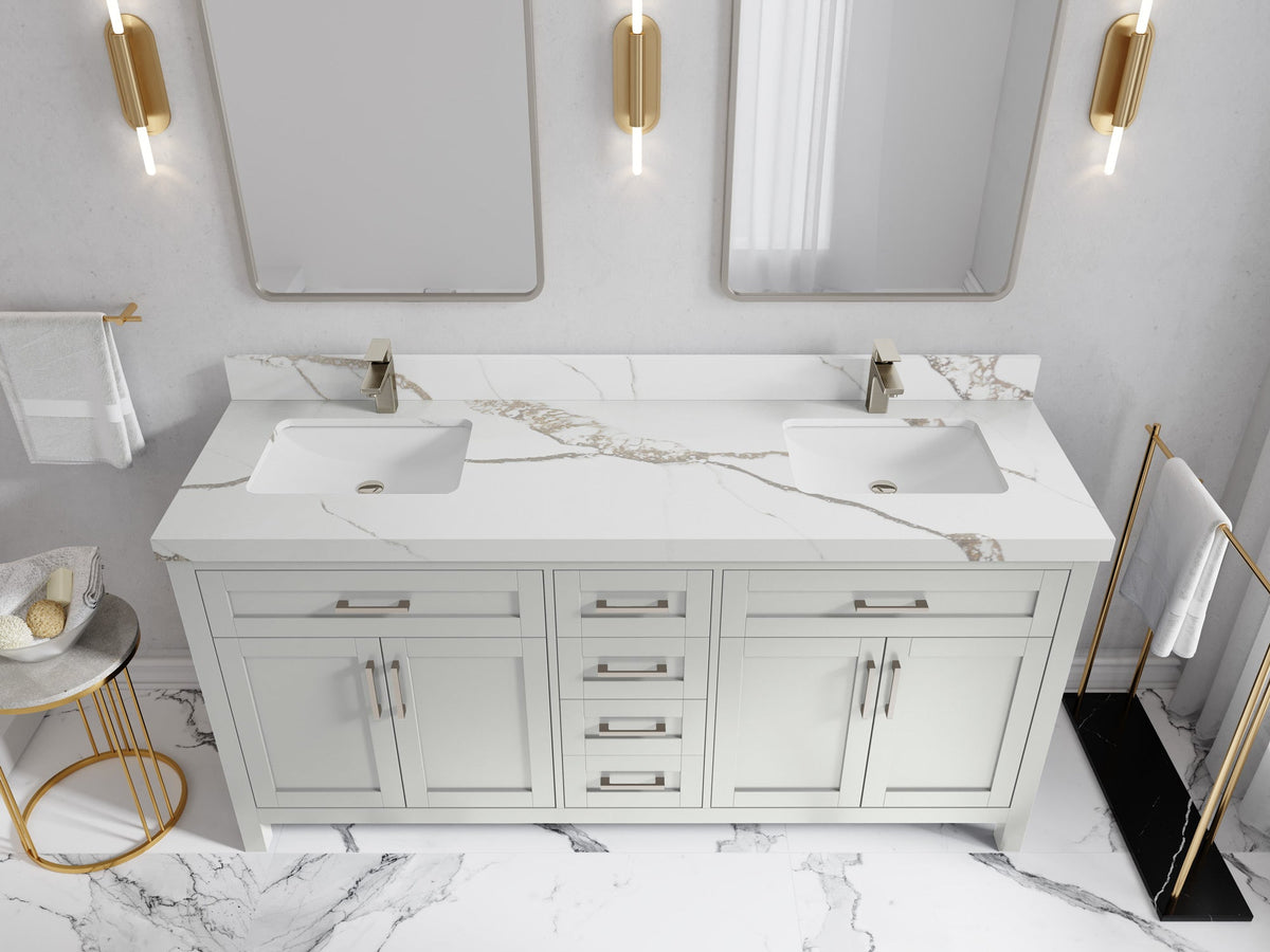 Cambridge 72 in. W x 22 in. D Double Sink Bathroom Vanity - Willow Bath and Vanity