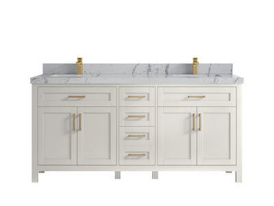 Cambridge 72 in. W x 22 in. D Double Sink Bathroom Vanity - Willow Bath and Vanity