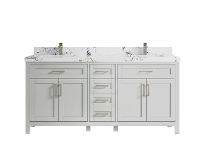 Cambridge 72 in. W x 22 in. D Double Sink Bathroom Vanity - Willow Bath and Vanity