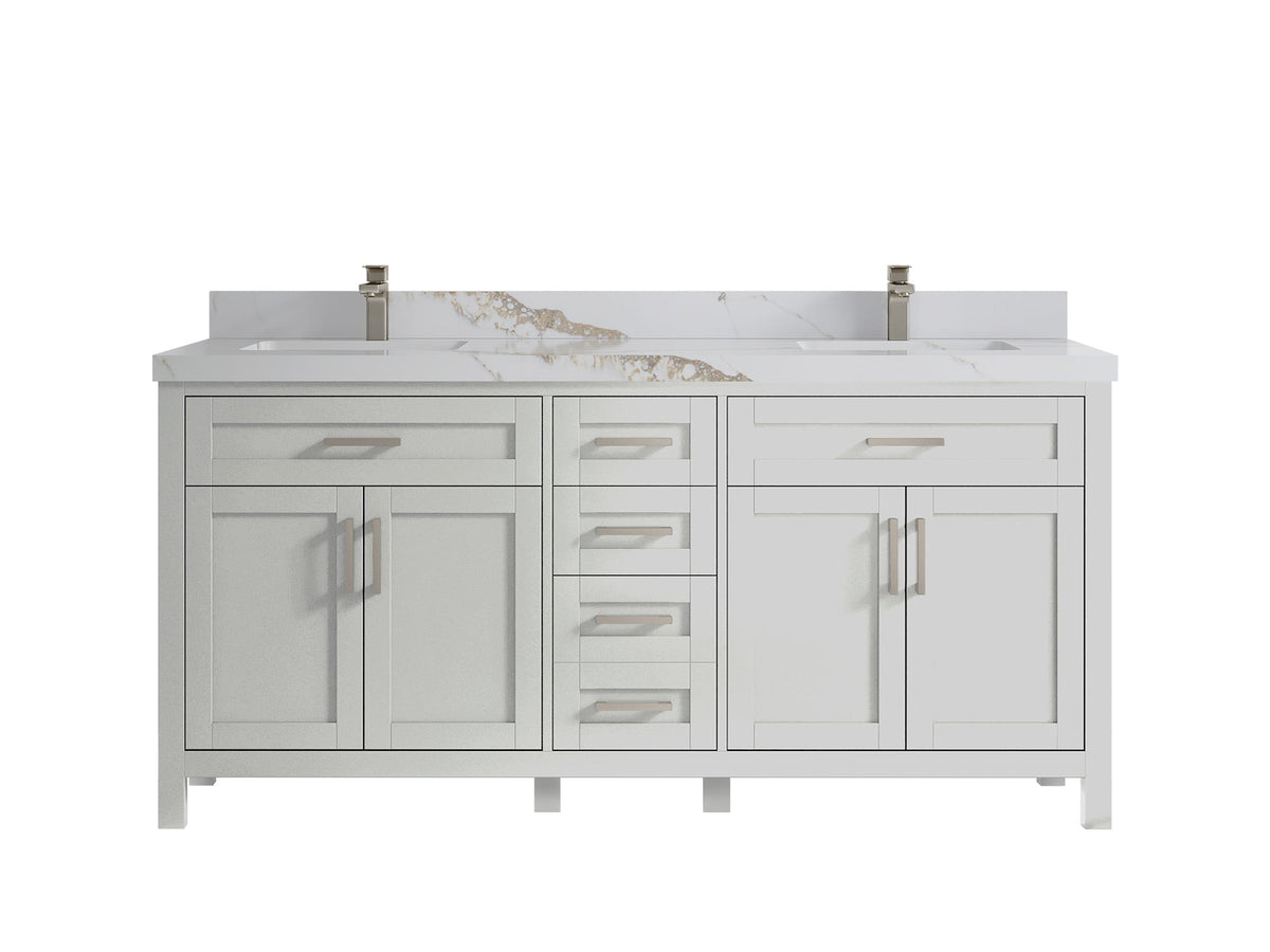 Cambridge 72 in. W x 22 in. D Double Sink Bathroom Vanity - Willow Bath and Vanity