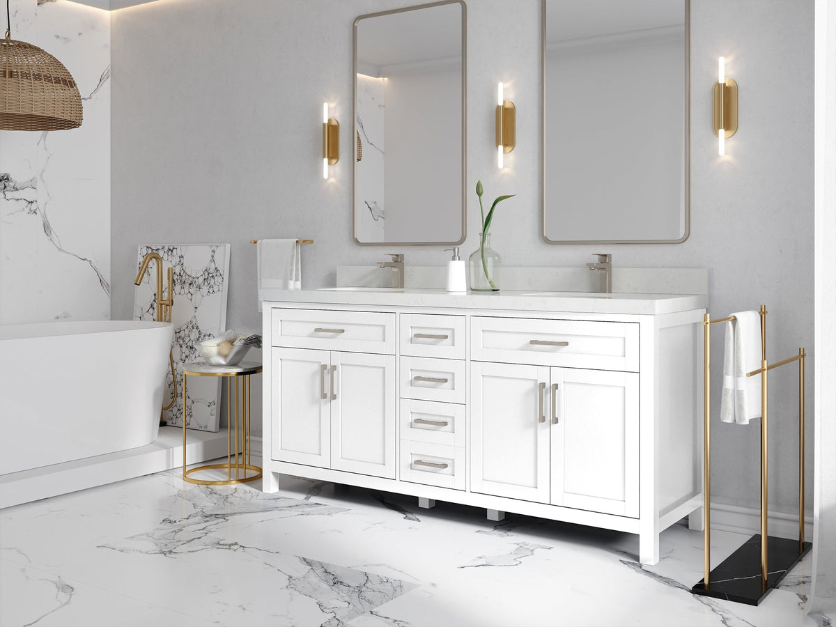 Cambridge 72 in. W x 22 in. D Double Sink Bathroom Vanity - Willow Bath and Vanity
