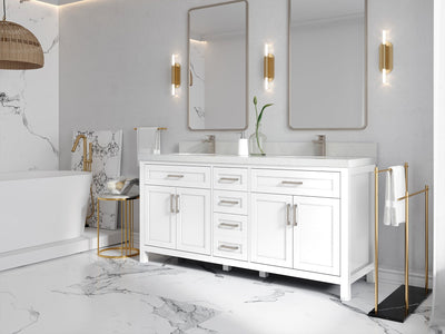 Cambridge 72 in. W x 22 in. D Double Sink Bathroom Vanity - Willow Bath and Vanity
