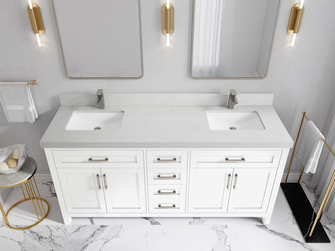 Cambridge 72 in. W x 22 in. D Double Sink Bathroom Vanity - Willow Bath and Vanity