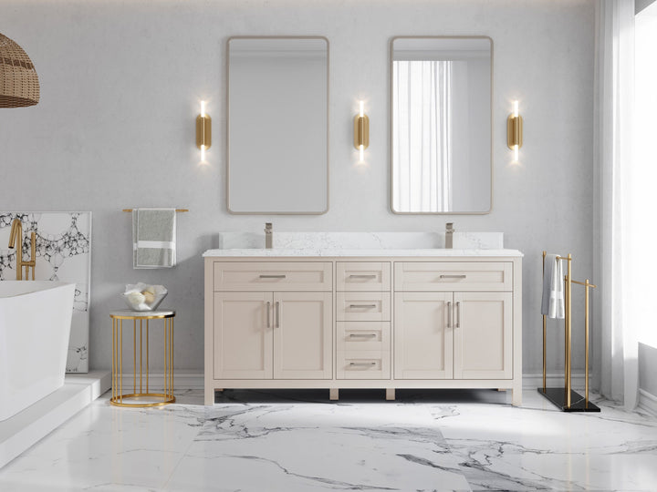 Cambridge 72 in. W x 22 in. D Double Sink Bathroom Vanity - photo 44