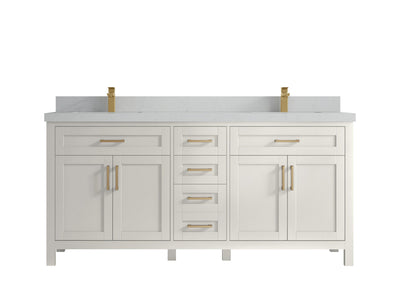 Cambridge 72 in. W x 22 in. D Double Sink Bathroom Vanity - Willow Bath and Vanity