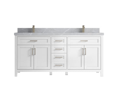 Cambridge 72 in. W x 22 in. D Double Sink Bathroom Vanity - Willow Bath and Vanity