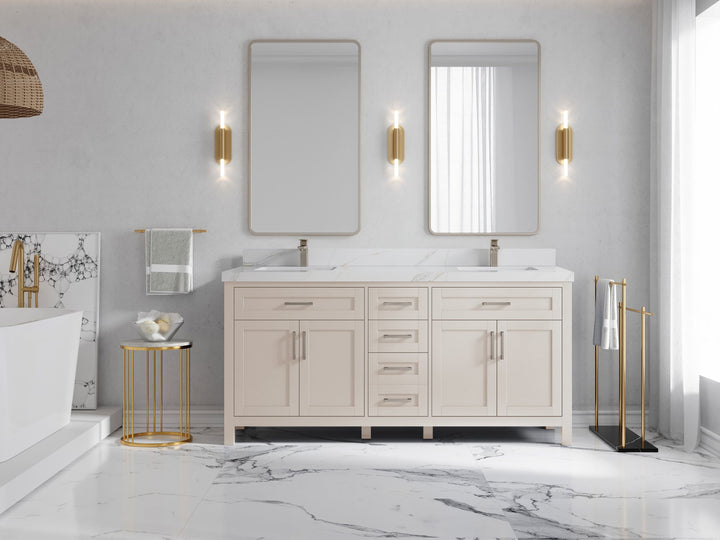 Cambridge 72 in. W x 22 in. D Double Sink Bathroom Vanity - photo 36
