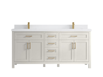 Cambridge 72 in. W x 22 in. D Double Sink Bathroom Vanity - Willow Bath and Vanity