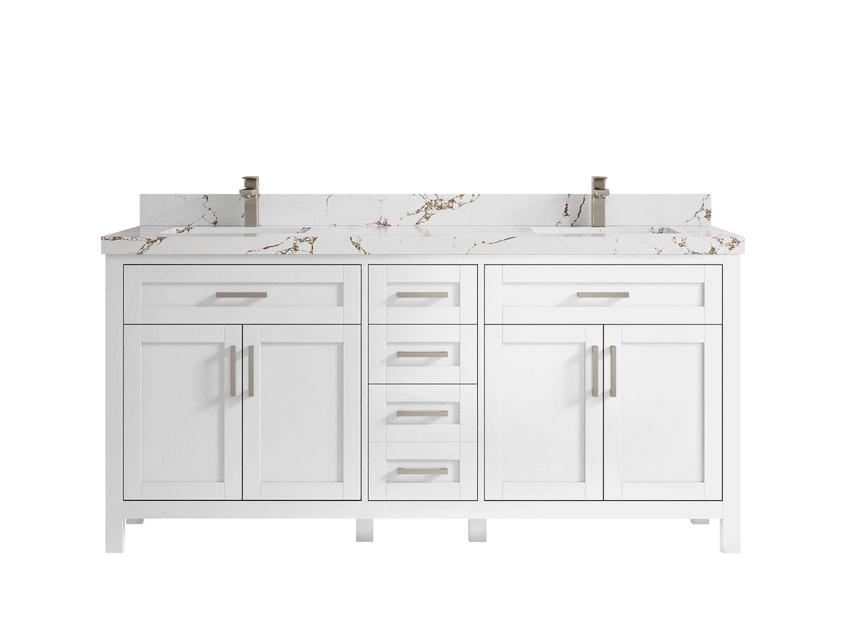 Cambridge 72 in. W x 22 in. D Double Sink Bathroom Vanity - Willow Bath and Vanity
