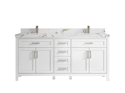 Cambridge 72 in. W x 22 in. D Double Sink Bathroom Vanity - Willow Bath and Vanity