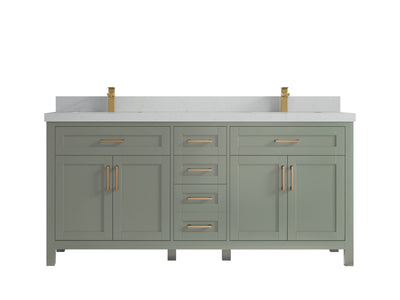 Cambridge 72 in. W x 22 in. D Double Sink Bathroom Vanity - Willow Bath and Vanity