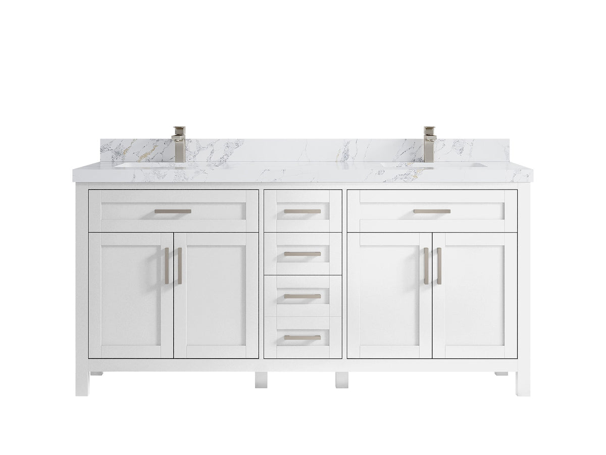 Cambridge 72 in. W x 22 in. D Double Sink Bathroom Vanity - Willow Bath and Vanity