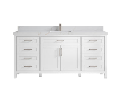 Cambridge 72 in. W x 22 in. D Single Sink Bathroom Vanity - Willow Bath and Vanity