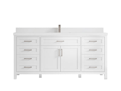 Cambridge 72 in. W x 22 in. D Single Sink Bathroom Vanity - Willow Bath and Vanity
