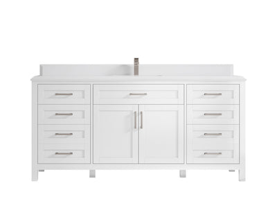 Cambridge 72 in. W x 22 in. D Single Sink Bathroom Vanity - Willow Bath and Vanity