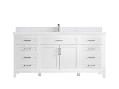 Cambridge 72 in. W x 22 in. D Single Sink Bathroom Vanity - Willow Bath and Vanity