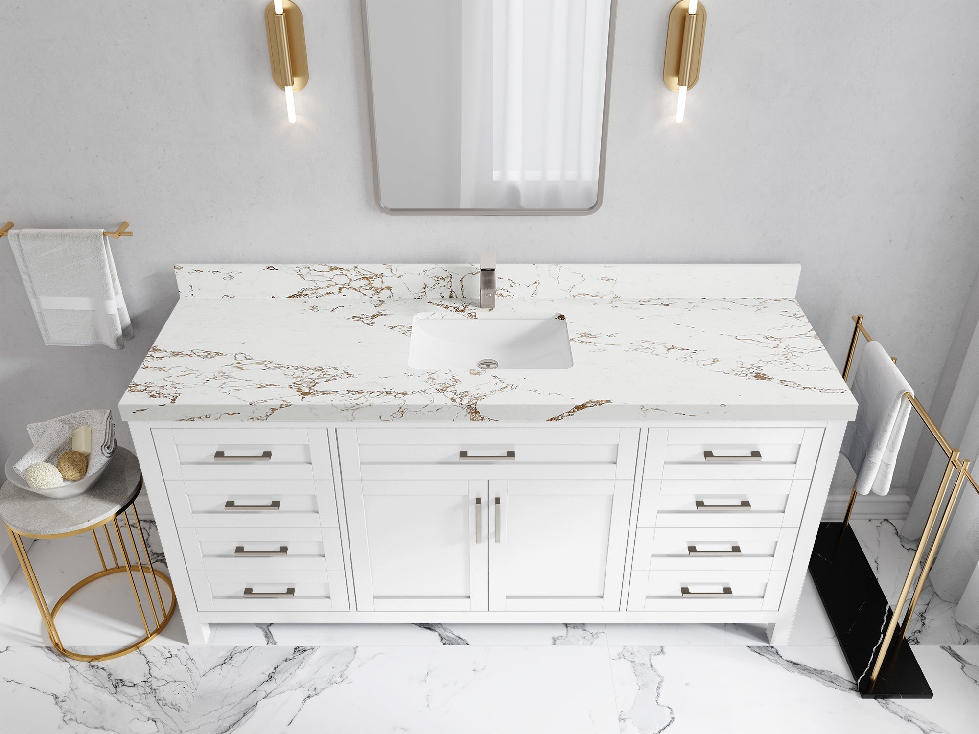 Cambridge 72 in. W x 22 in. D Single Sink Bathroom Vanity - Willow Bath and Vanity