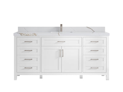 Cambridge 72 in. W x 22 in. D Single Sink Bathroom Vanity - Willow Bath and Vanity