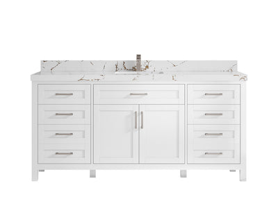 Cambridge 72 in. W x 22 in. D Single Sink Bathroom Vanity - Willow Bath and Vanity