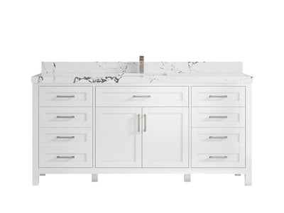 Cambridge 72 in. W x 22 in. D Single Sink Bathroom Vanity - Willow Bath and Vanity