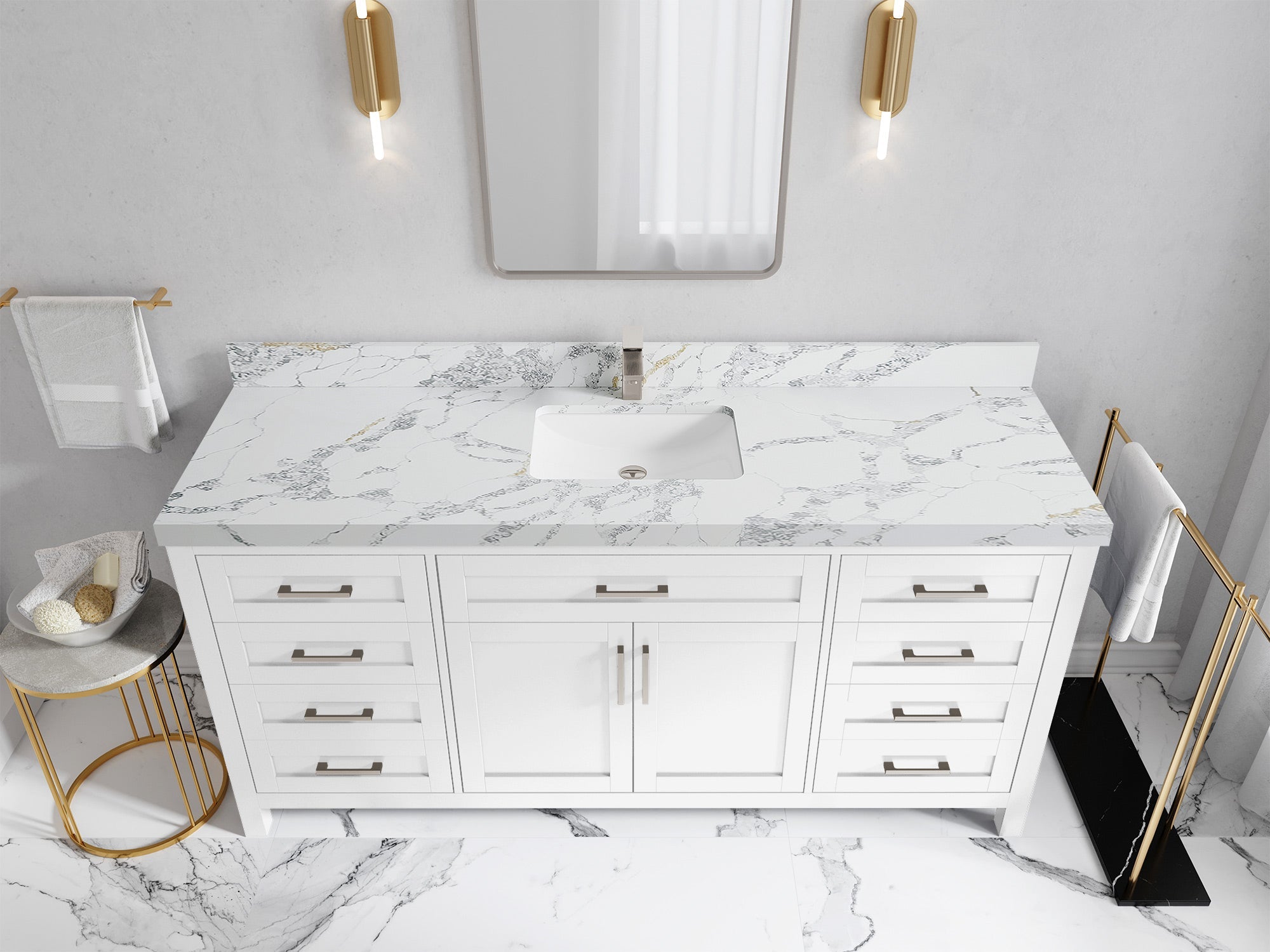 Cambridge 72 in. W x 22 in. D Single Sink Bathroom Vanity - Willow Bath and Vanity