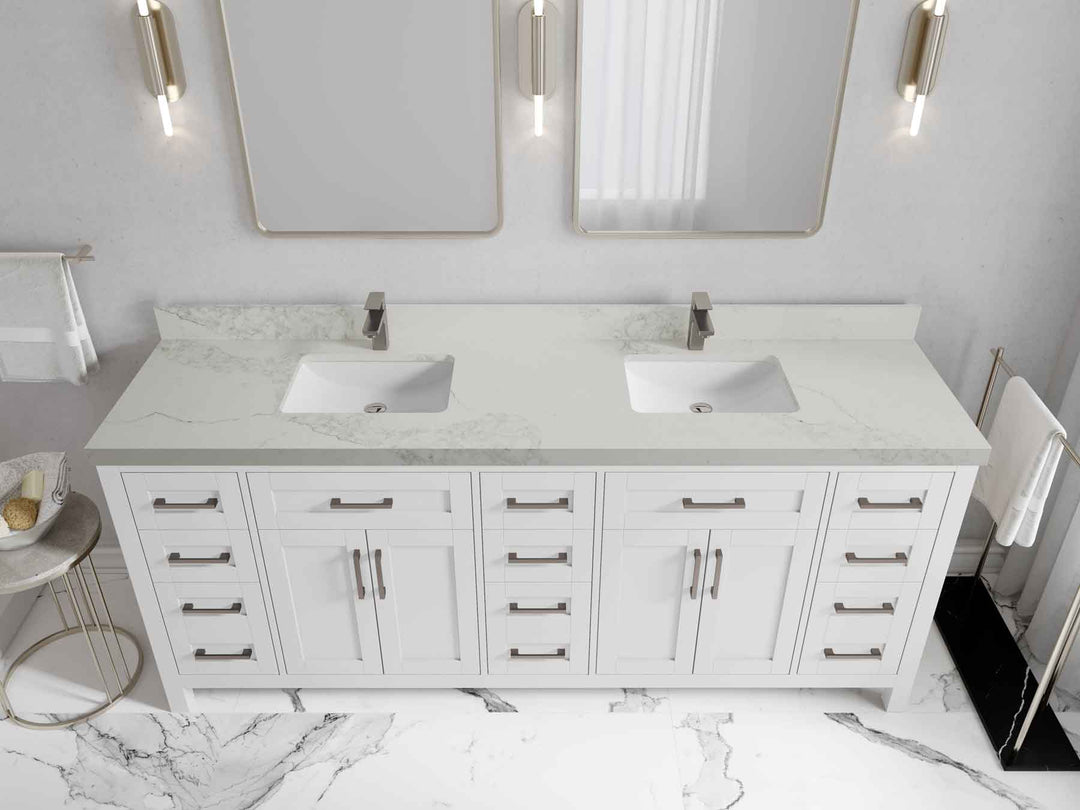 Cambridge 80 in. W x 22 in. D Double Sink Bathroom Vanity - Willow Bath and Vanity