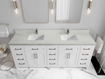 Cambridge 80 in. W x 22 in. D Double Sink Bathroom Vanity - Willow Bath and Vanity