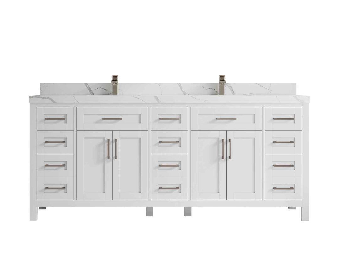Cambridge 80 in. W x 22 in. D Double Sink Bathroom Vanity - Willow Bath and Vanity