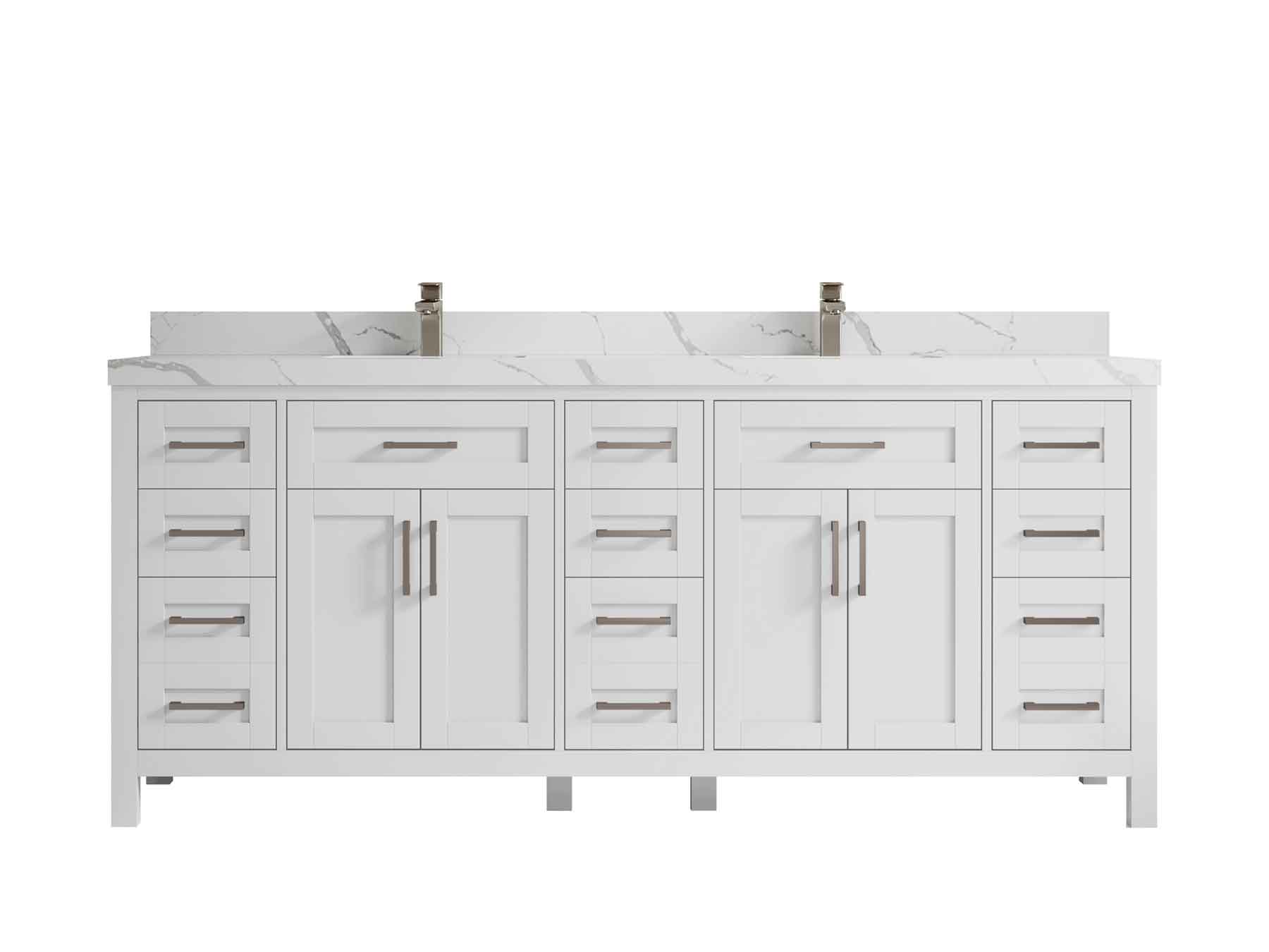 Cambridge 80 in. W x 22 in. D Double Sink Bathroom Vanity - Willow Bath and Vanity