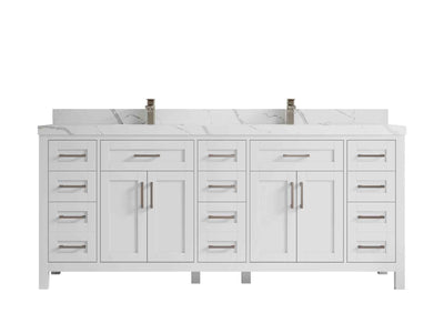 Cambridge 80 in. W x 22 in. D Double Sink Bathroom Vanity - Willow Bath and Vanity