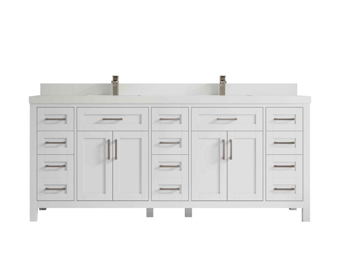 Cambridge 80 in. W x 22 in. D Double Sink Bathroom Vanity - Willow Bath and Vanity